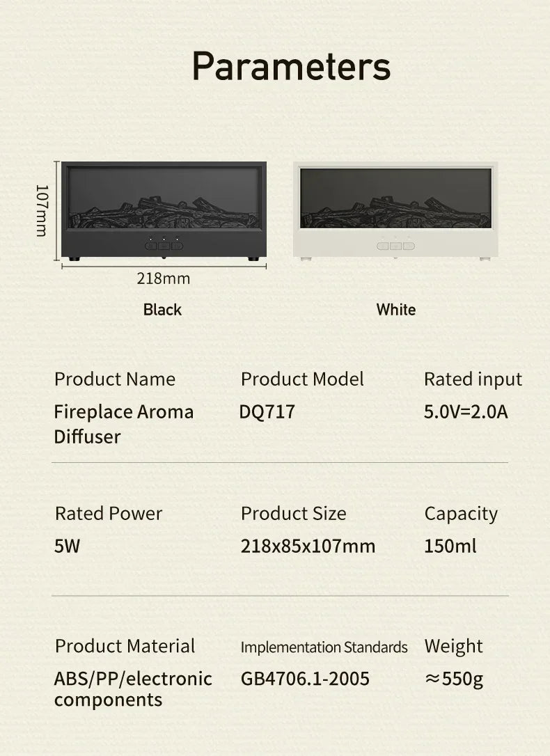 Creative Fireplace Design Essential Oil Diffuser