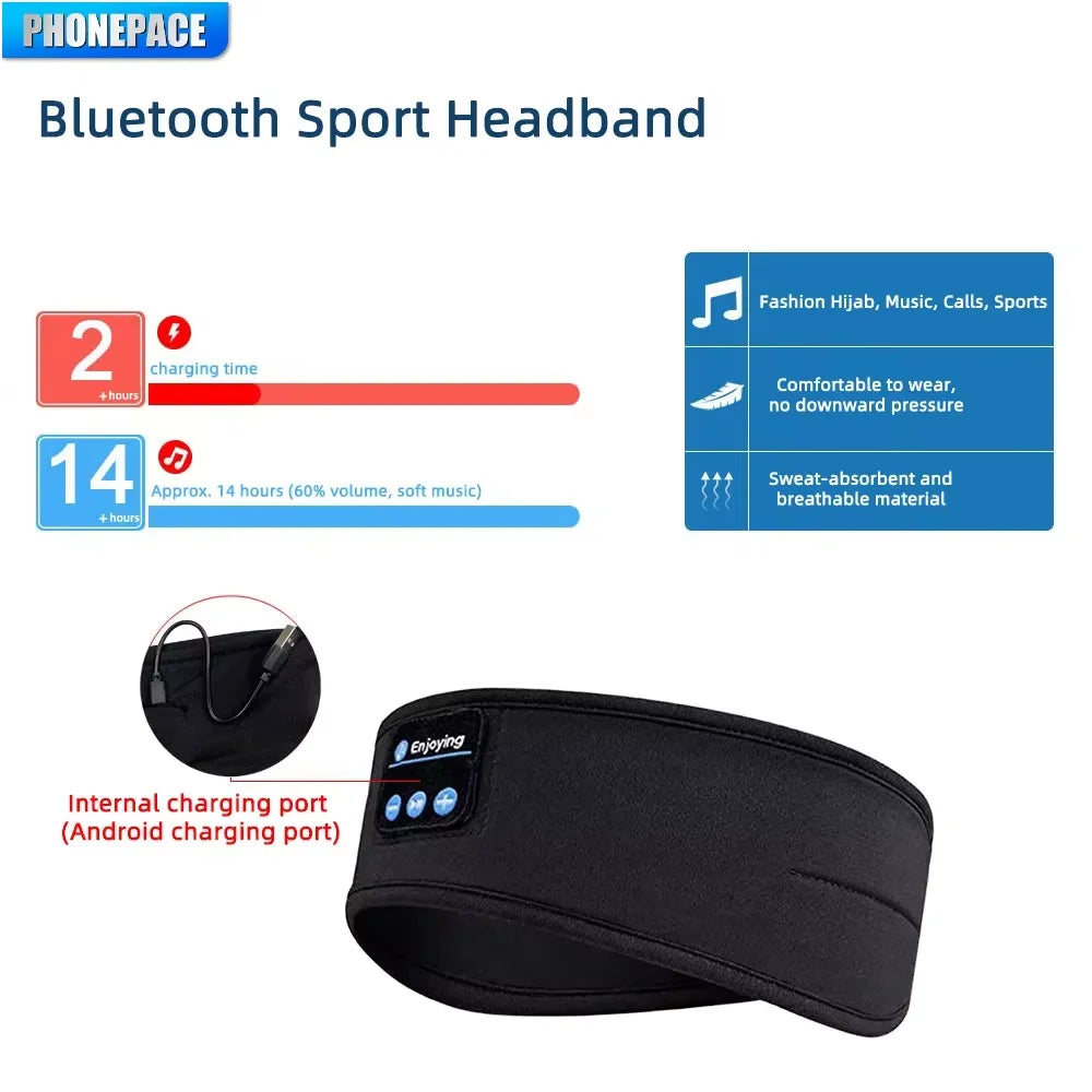 Electric Bluetooth Earphone Sleep Head Band